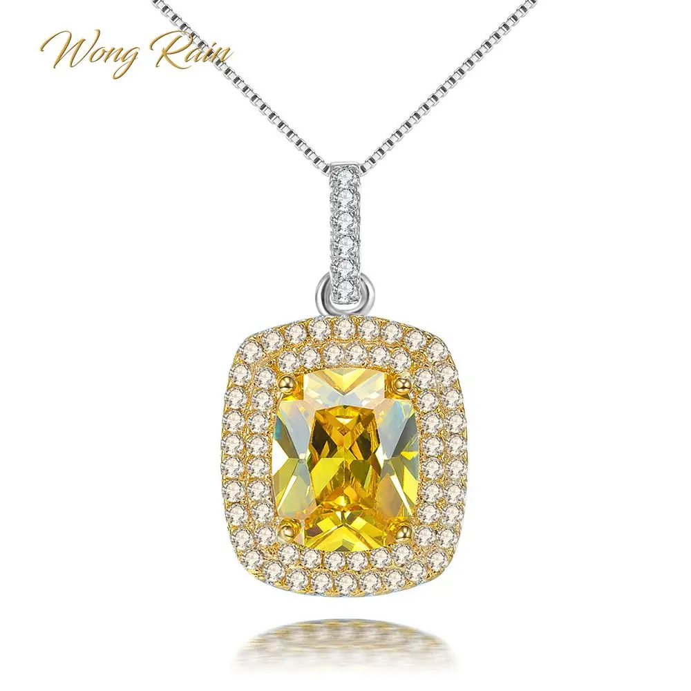 Wong Rain Classic 100% 925 Sterling Silver Citrine Gemstone White Gold Pendant Necklace Women Party Cocktail Jewelry Wholesale
Wong Rain Classic 100% 925 Sterling Silver Citrine Gemstone White Gold Pendant Necklace Women Party Cocktail Jewelry Wholesale