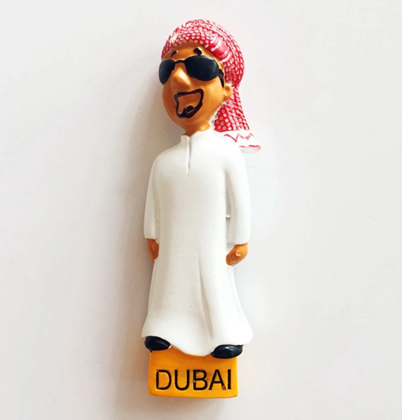 

New Handmade Painted Dubai Character 3D Fridge Magnets Tourism Souvenirs Refrigerator Magnetic Stickers Gift