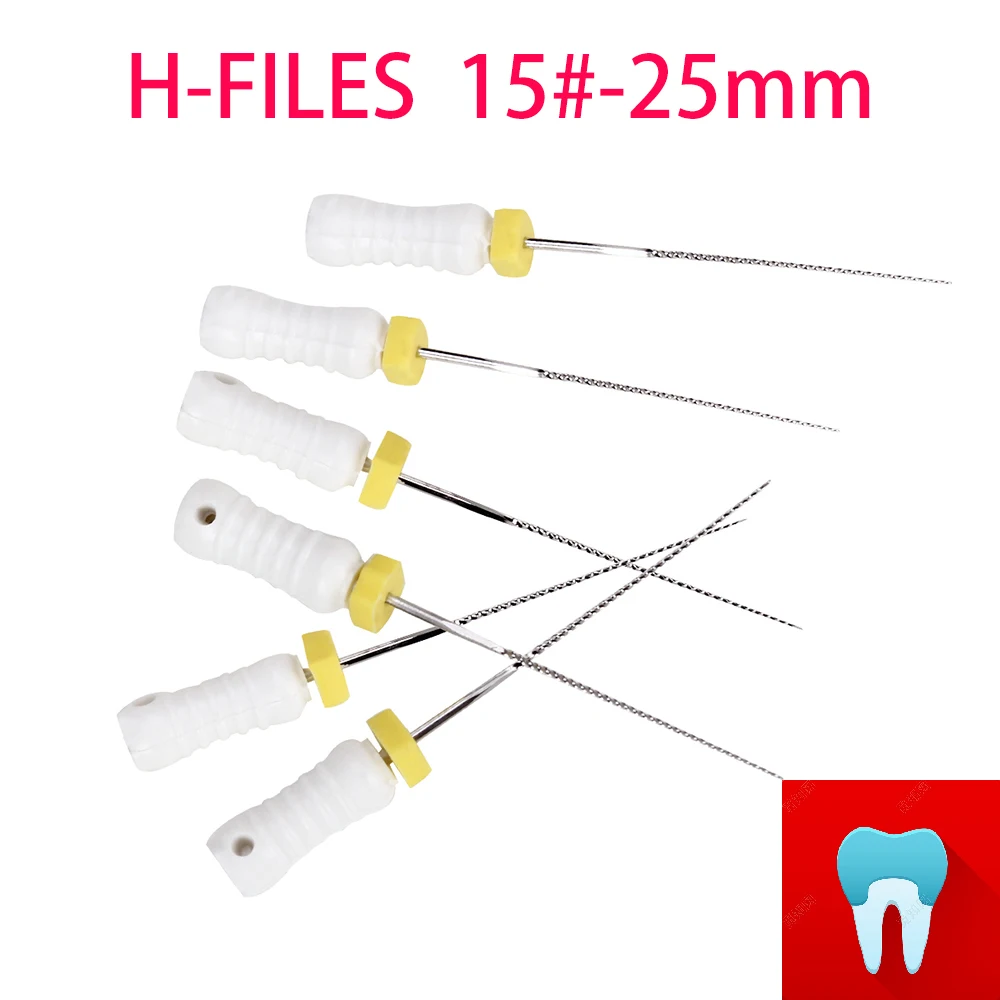 6pcs 15#-25mm Dental Protaper Files H Root Canal Dentist Materials Dentistry Instruments Hand Use Stainless Steel H Files
6pcs 15#-25mm Dental Protaper Files H Root Canal Dentist Materials Dentistry Instruments Hand Use Stainless Steel H Files