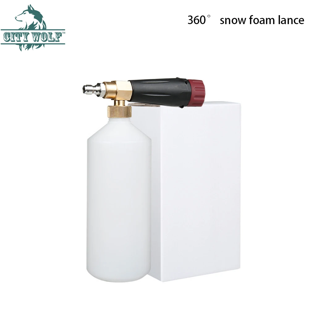 City wolf high pressure snow foam lance with 1/4 quick connector disinfection car cleaning equipment accessory
City wolf high pressure snow foam lance with 1/4 quick connector disinfection car cleaning equipment accessory