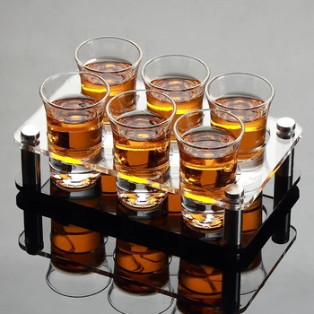6 Pcs Shot Glass With Holder Liquor White Spirit Firewater Small Pausse Cafe Bomber Wine Glass For Bar Party Verre Swallow Cup
6 Pcs Shot Glass With Holder Liquor White Spirit Firewater Small Pausse Cafe Bomber Wine Glass For Bar Party Verre Swallow Cup