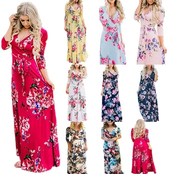 Women's Pregnancy V Collar Long Sleeve Dress Maternity Floral Print Sundress dress pregnant moda gestante maternidad ropa
Women's Pregnancy V Collar Long Sleeve Dress Maternity Floral Print Sundress dress pregnant moda gestante maternidad ropa
