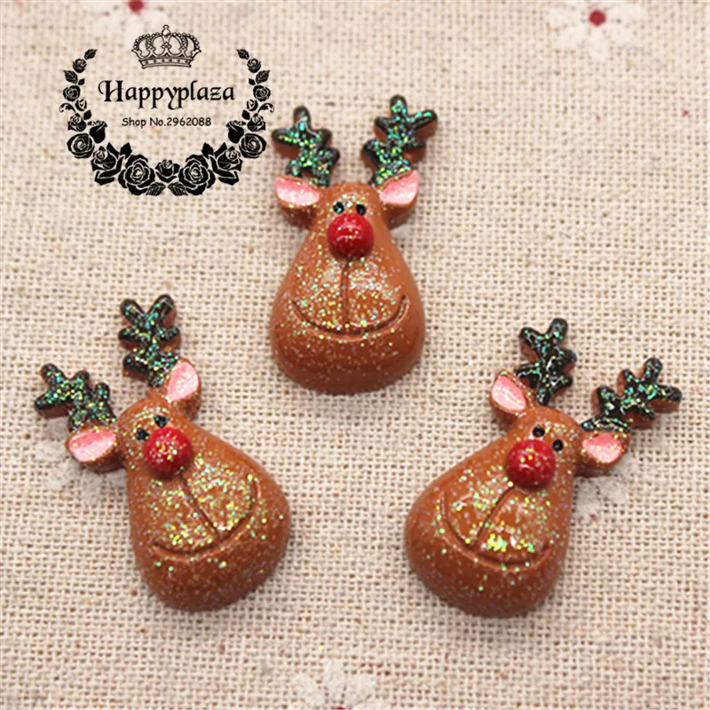 10pcs Resin Flatback Cabochon Glitter Christmas Reindeer Miniature Art Supply Decoration Charm Craft,17*31mm
10pcs Resin Flatback Cabochon Glitter Christmas Reindeer Miniature Art Supply Decoration Charm Craft,17*31mm