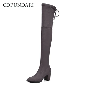 CDPUNDARI High heel lace up over the knee boots women Stretch Fabric thigh high boots Ladies Winter shoes woman
CDPUNDARI High heel lace up over the knee boots women Stretch Fabric thigh high boots Ladies Winter shoes woman