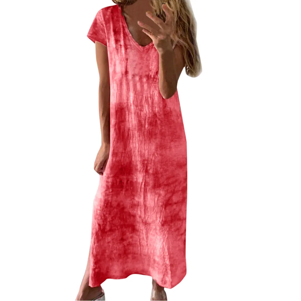 2019 Fashion Womern Dress Women Summer Loose Casual Print V Neck Short Sleeved Cotton Slit Up Maxi Dress 30
2019 Fashion Womern Dress Women Summer Loose Casual Print V Neck Short Sleeved Cotton Slit Up Maxi Dress 30