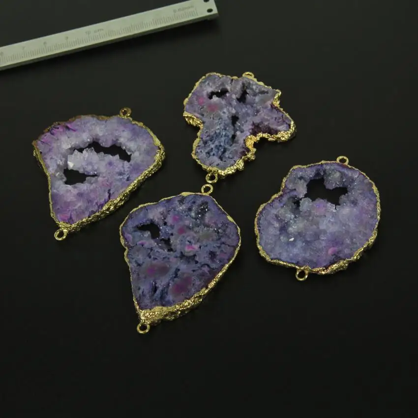 Bulk Purple Drusy Druzy Geode Slab Beads Connectors Findings,Plated Gold Bail Links Raw Stones Drusy DIY Necklace 5pcs/lot
Bulk Purple Drusy Druzy Geode Slab Beads Connectors Findings,Plated Gold Bail Links Raw Stones Drusy DIY Necklace 5pcs/lot
