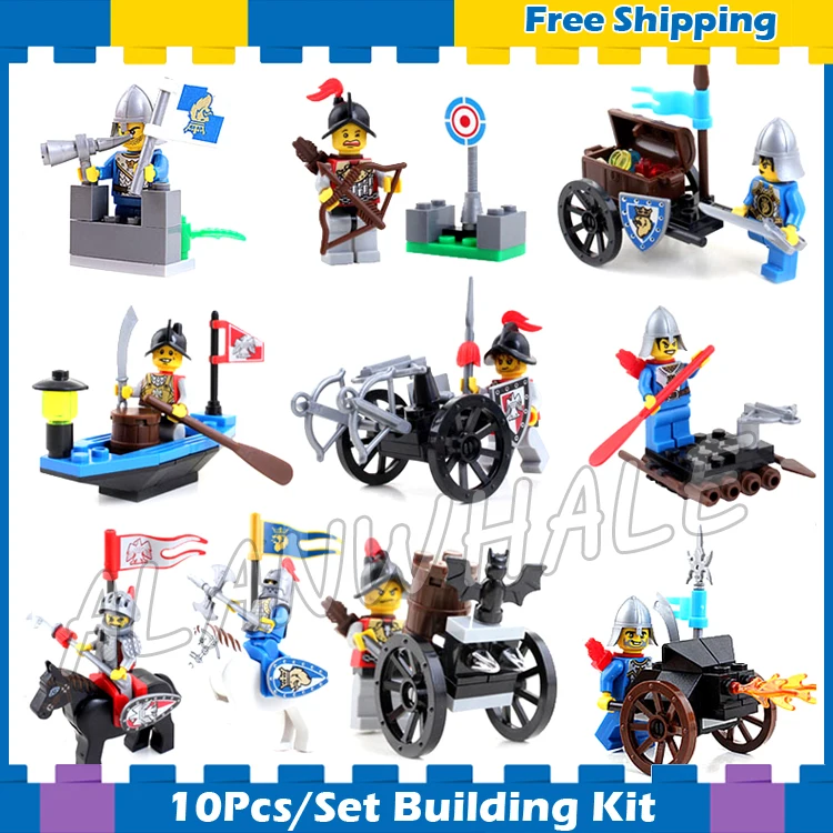 10pcs/set New Medieval Lion Castle Knights Kingdoms 10 Soldiers Figures Model Building Blocks Gifts sets Compatible With Lego
10pcs/set New Medieval Lion Castle Knights Kingdoms 10 Soldiers Figures Model Building Blocks Gifts sets Compatible With Lego