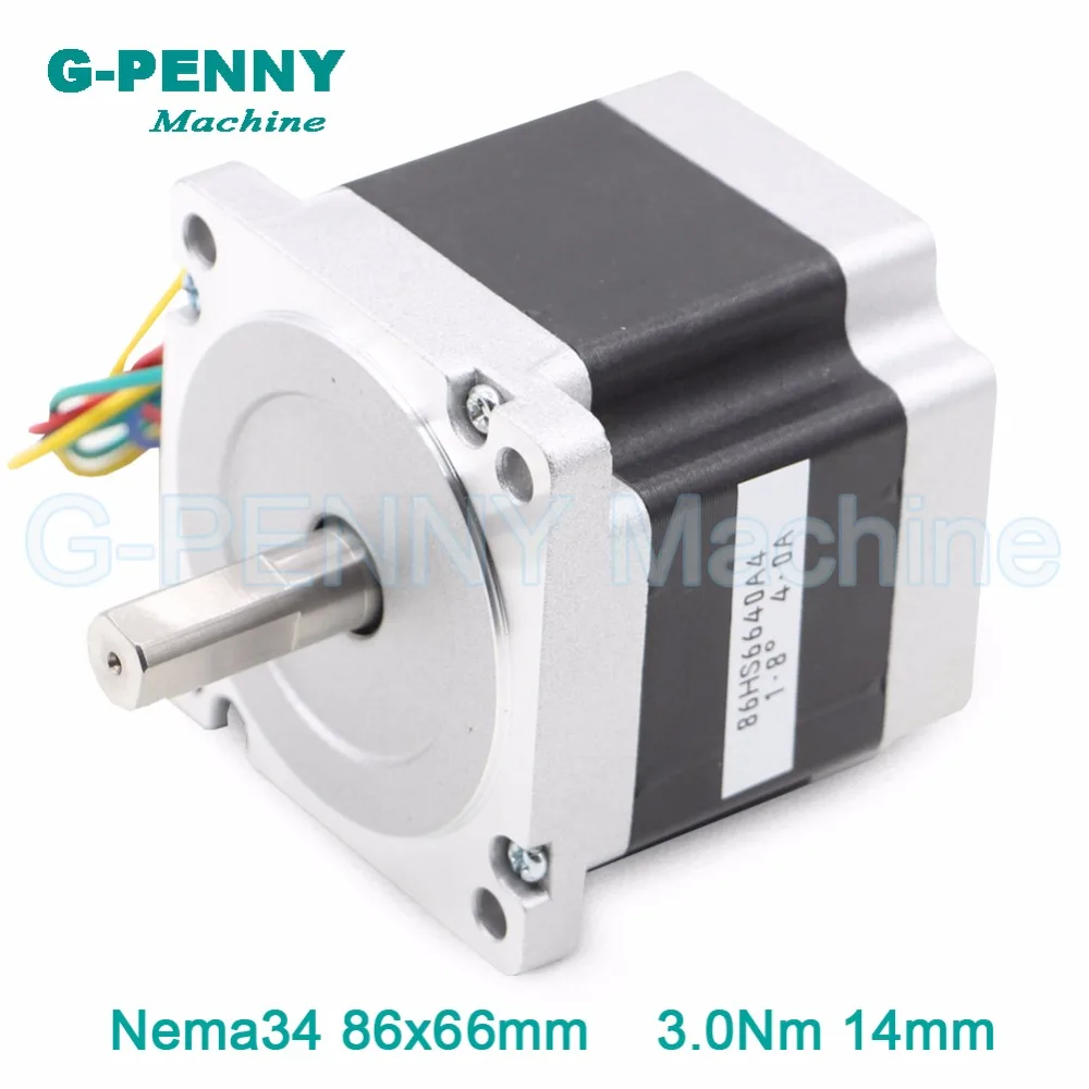 NEMA 34 Stepper Motor 86X66mm 3 N.m 4A Shaft 14mm NEMA34 Stepping Motor 428Oz-in for CNC Laser Engraving Machine and 3D printer
NEMA 34 Stepper Motor 86X66mm 3 N.m 4A Shaft 14mm NEMA34 Stepping Motor 428Oz-in for CNC Laser Engraving Machine and 3D printer