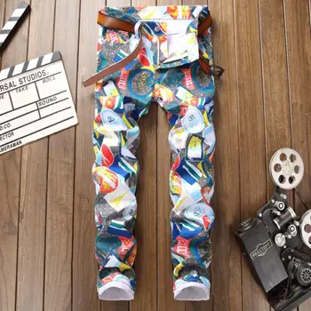 Mens Skinny Jeans Men New Fashion Casual High Street Colorful Print Denim Pencil Pants High Quality Cotton Cowboy Pants
Mens Skinny Jeans Men New Fashion Casual High Street Colorful Print Denim Pencil Pants High Quality Cotton Cowboy Pants