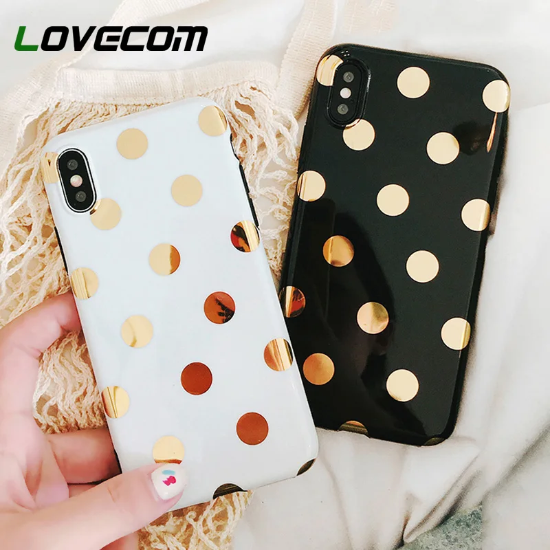LOVECOM Phone Case For iPhone 6 6S 7 8 Plus X XS Gold Plating Wave Point Fashion IMD Soft Protective Phone Back Cover Cases Gift
LOVECOM Phone Case For iPhone 6 6S 7 8 Plus X XS Gold Plating Wave Point Fashion IMD Soft Protective Phone Back Cover Cases Gift