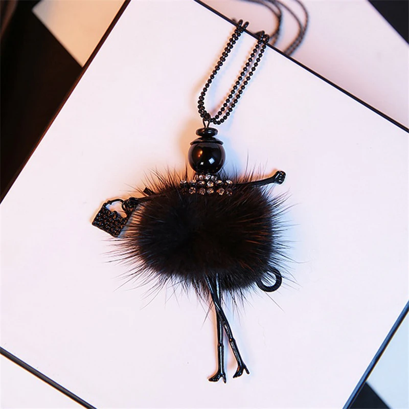 Women Ladies Winter Necklace Long Jersey Sweater Chain Fur Pompom Pendant Necklace Jewelry Accessories Gift for Girls Dropship
Women Ladies Winter Necklace Long Jersey Sweater Chain Fur Pompom Pendant Necklace Jewelry Accessories Gift for Girls Dropship
