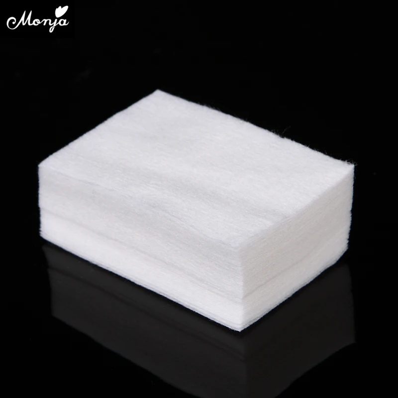 Фото Monja 100pcs/200pcs Nail Art UV Gel Polish Remover Clean Cotton Lint Pads Wraps Paper Wipes Manicure Tool | Красота и здоровье