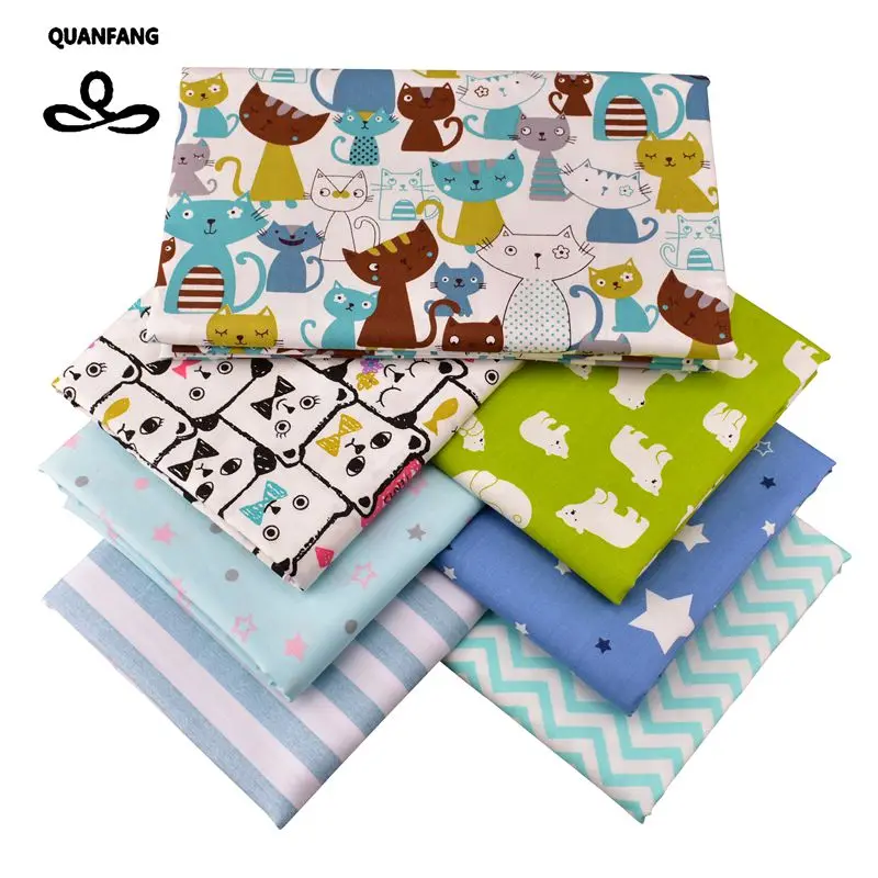 QUANFANG 7pcs/lot Cartoon Print Twill Cotton Fabric For DIY Patchwork Cloth Sewing Quilting Fat Quarters Material Baby,Child
QUANFANG 7pcs/lot Cartoon Print Twill Cotton Fabric For DIY Patchwork Cloth Sewing Quilting Fat Quarters Material Baby,Child