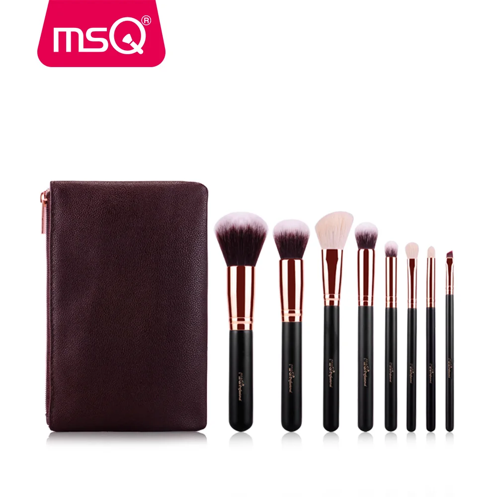 MSQ 8pcs Makeup Brushes Set Rose Gold Foundation Powder Eye Make Up Brushes Kit Soft Goat&Synthetic Hair With PU Leather Case
MSQ 8pcs Makeup Brushes Set Rose Gold Foundation Powder Eye Make Up Brushes Kit Soft Goat&Synthetic Hair With PU Leather Case