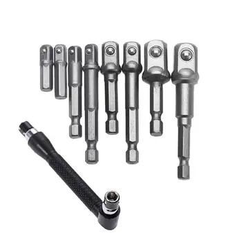 9Pcs Drill Bits Extension 1/4 Inch 3/8 Inch 1/2 Inch Socket Adapter Impact Hex Shank Screwdriver Bar Set With Black Dual-End R
9Pcs Drill Bits Extension 1/4 Inch 3/8 Inch 1/2 Inch Socket Adapter Impact Hex Shank Screwdriver Bar Set With Black Dual-End R