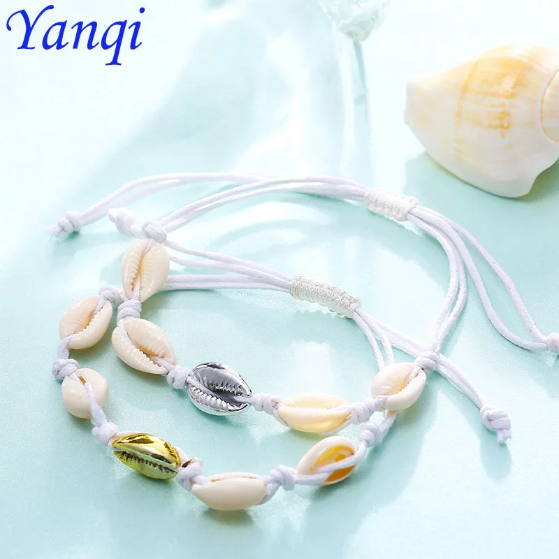 Natural Seashell Hand Knit Bracelet shell jewelry Fashion Original beach Shells Bracelets For Women Jewelry Gift
Natural Seashell Hand Knit Bracelet shell jewelry Fashion Original beach Shells Bracelets For Women Jewelry Gift