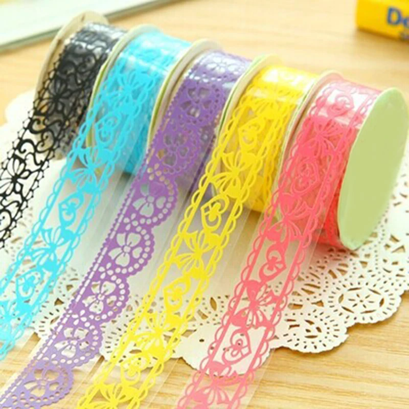 1PC Kawaii DIY Candy Color Adhesive Lace Tape Glitter Tape Decorative Sticker for Children Stationery Scrapbooking Stickers
1PC Kawaii DIY Candy Color Adhesive Lace Tape Glitter Tape Decorative Sticker for Children Stationery Scrapbooking Stickers