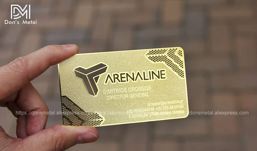 Frosted metal membership card plating gold stainless steel card custom metal business card stainless steel business card 