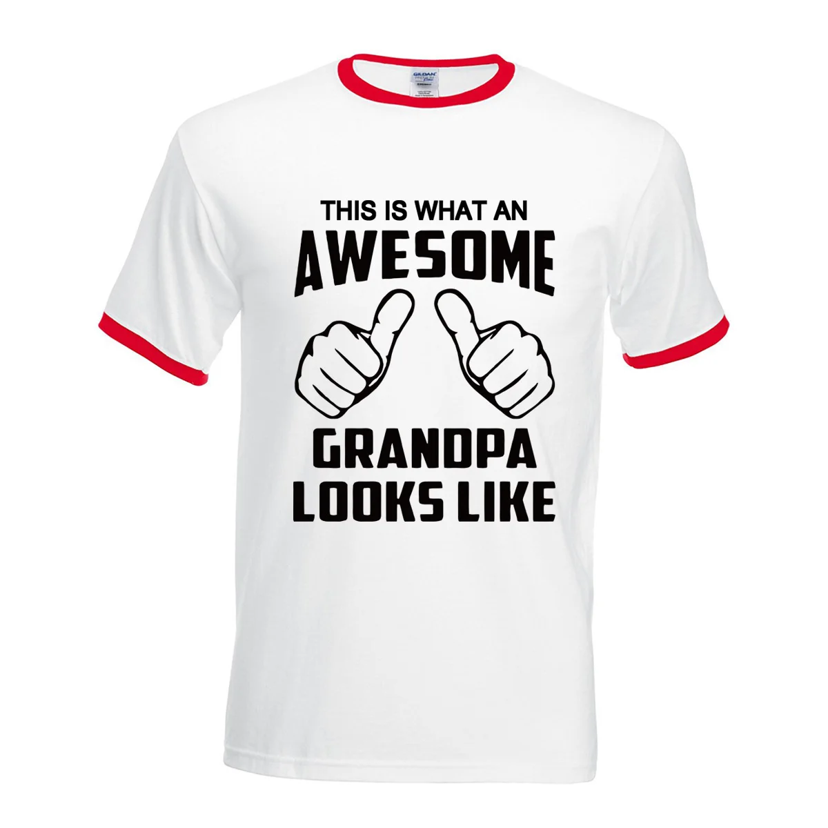 Image men short sleeve hit contrast collar camisetas 2017 This Is What An Awesome Grandpa Looks Like t shirt summer brand clothing mma