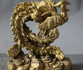 chinese brass fengshui decoration lucky auspicious phoenix bird statue Figurines 
chinese brass fengshui decoration lucky auspicious phoenix bird statue Figurines