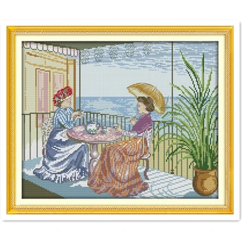 Afternoon Tea Painting Cross Stitch Kit 11CT 14CT Printed On Canvas Chinese Counted Cross Stitch Pattern Embroidery Cross Set
Afternoon Tea Painting Cross Stitch Kit 11CT 14CT Printed On Canvas Chinese Counted Cross Stitch Pattern Embroidery Cross Set