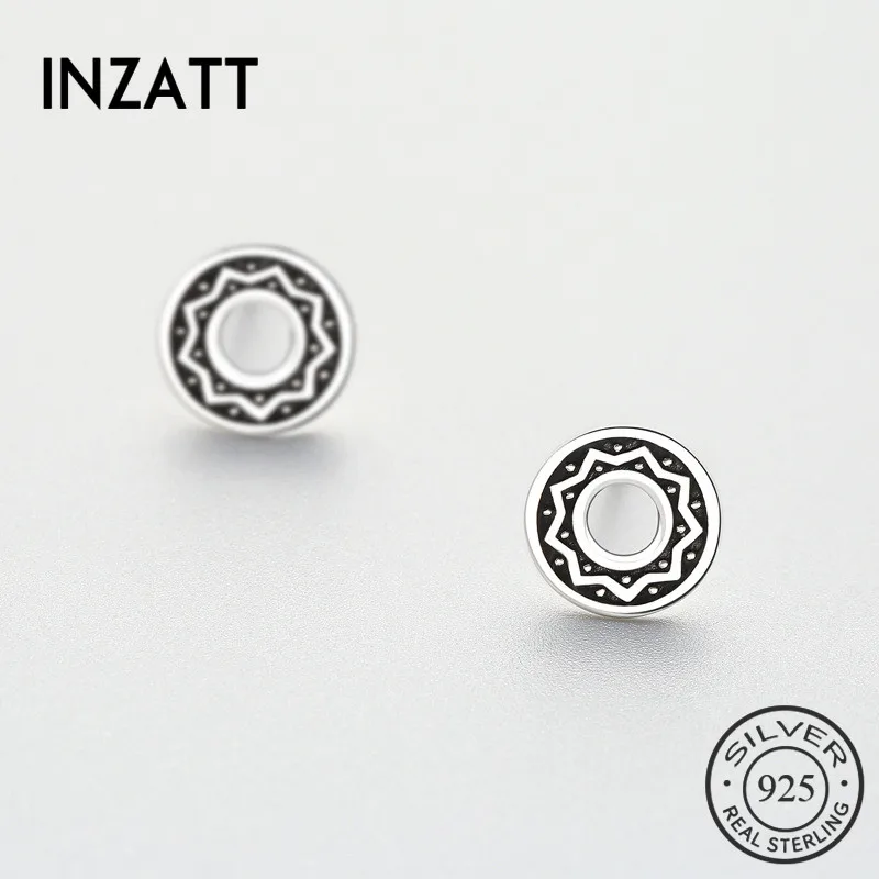 INZATT Vintage Real 925 Sterling Silver Hollow Round Stud Earrings Sunflower Totem Casual Accessories For Women Jewelry Gift
INZATT Vintage Real 925 Sterling Silver Hollow Round Stud Earrings Sunflower Totem Casual Accessories For Women Jewelry Gift