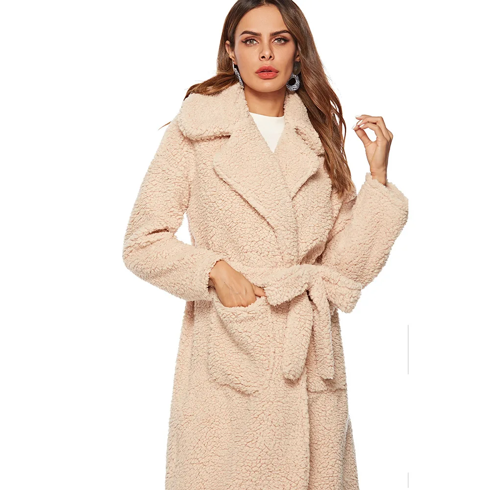 Women's Winter Faux Fur Long Coat Women Fleece Cashmere Elegant Teddy Coat Ladies Lapel Shaggy Jackets Overcoat Womens Coats
Women's Winter Faux Fur Long Coat Women Fleece Cashmere Elegant Teddy Coat Ladies Lapel Shaggy Jackets Overcoat Womens Coats