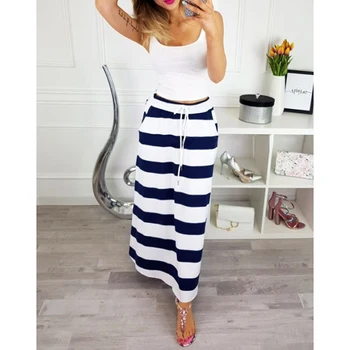 Striped Womens Skirt Fashion Full-Length Elegant Long Skirt 2018 Autumn Summer High Waist Casual Midi Skirt Faldas WS9952V
Striped Womens Skirt Fashion Full-Length Elegant Long Skirt 2018 Autumn Summer High Waist Casual Midi Skirt Faldas WS9952V