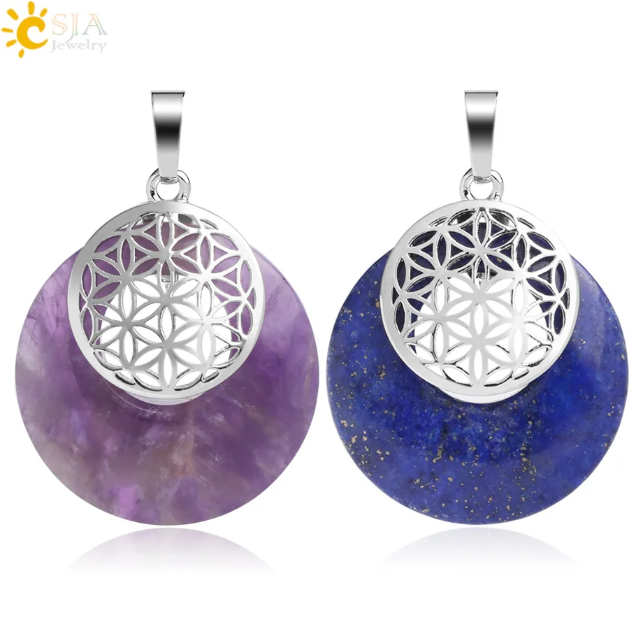 CSJA Flower of Life Pendant Yoga Chakra Healing Natural Stone Quartz Mandala Pendants for Necklaces Women Men Reiki Jewelry G051
CSJA Flower of Life Pendant Yoga Chakra Healing Natural Stone Quartz Mandala Pendants for Necklaces Women Men Reiki Jewelry G051