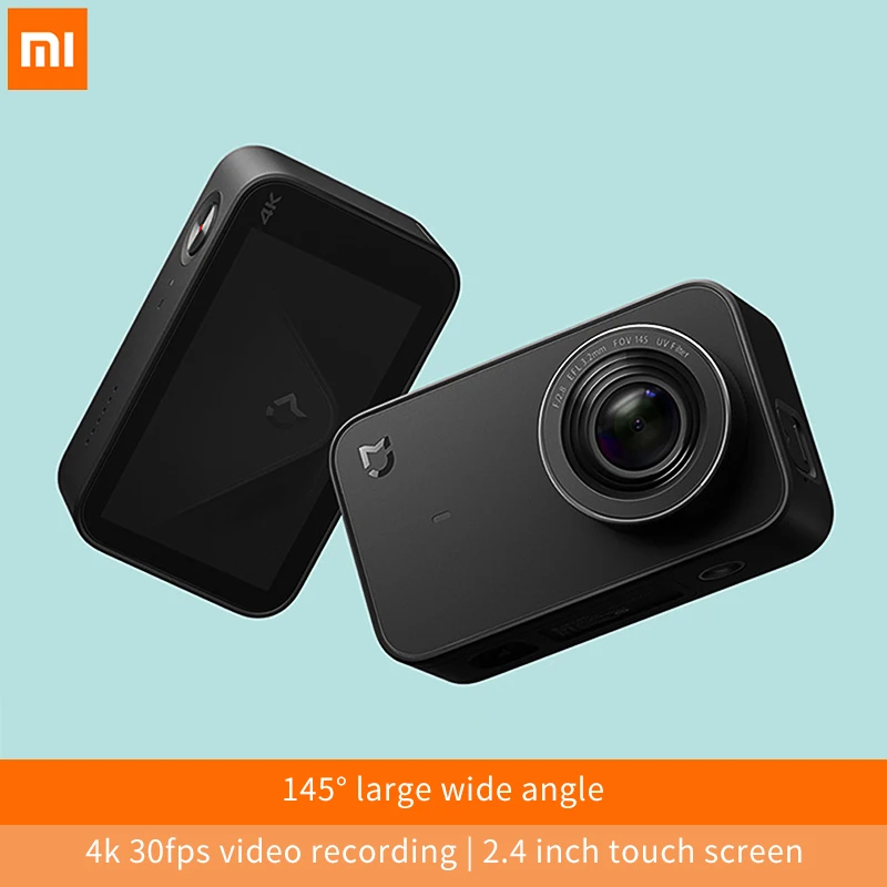 Xiaomi Mijia мини камера 4K 30fps видео запись 145 угол 2 4 дюймов сенсорный экран 6 осей EIS