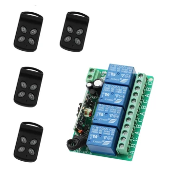 4Keys DC12V 4CH RF Wireless Remote Control System 4* Transmitters +1* Receiver Universal Gate Remote Control /RadioReceiver
4Keys DC12V 4CH RF Wireless Remote Control System 4* Transmitters +1* Receiver Universal Gate Remote Control /RadioReceiver