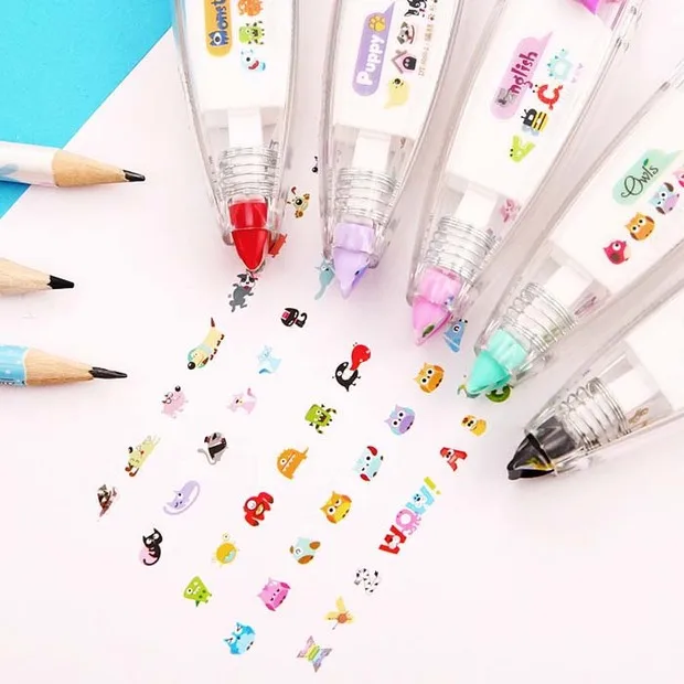 Cartoon Owl Dog Press Decorative Correction Tape Cute animal Diary DIY scrapbooking Stickers Stationery School Supplies
Cartoon Owl Dog Press Decorative Correction Tape Cute animal Diary DIY scrapbooking Stickers Stationery School Supplies