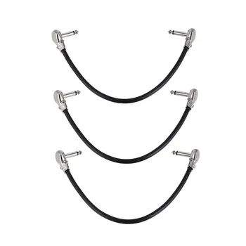 New Guitar Connecting Cable 3 Pack 30cm / 12 Inch Right Angle Stopper 1/4 Inch Silver Black PVC Jacket
New Guitar Connecting Cable 3 Pack 30cm / 12 Inch Right Angle Stopper 1/4 Inch Silver Black PVC Jacket