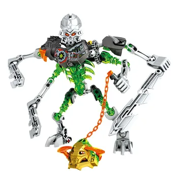 The skeleton warrior Biochemical soldiers BIONICLE educational building blocks toys, Hand do model of the robot.
The skeleton warrior Biochemical soldiers BIONICLE educational building blocks toys, Hand do model of the robot.