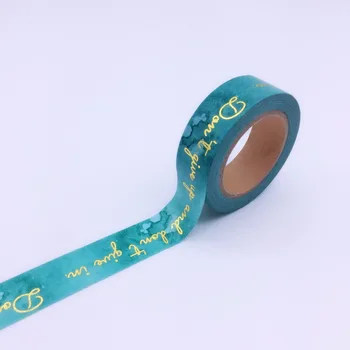 1.5cm*10m Don't give up Foil Gilding Washi Tape Adhesive Tape DIY Scrapbooking Sticker Christmas Label Masking Craft Tape
1.5cm*10m Don't give up Foil Gilding Washi Tape Adhesive Tape DIY Scrapbooking Sticker Christmas Label Masking Craft Tape