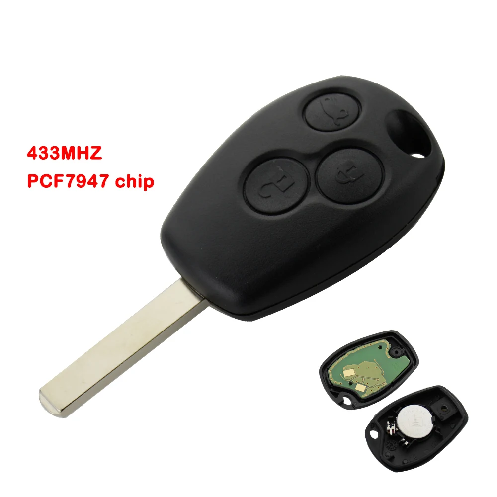 3 Buttons 433MHz ID46 PCF7947 Chip Remote Car Key Case Cover Shell For Renault /Kangoo II /Clio III Replacement Keyless Alarm
3 Buttons 433MHz ID46 PCF7947 Chip Remote Car Key Case Cover Shell For Renault /Kangoo II /Clio III Replacement Keyless Alarm