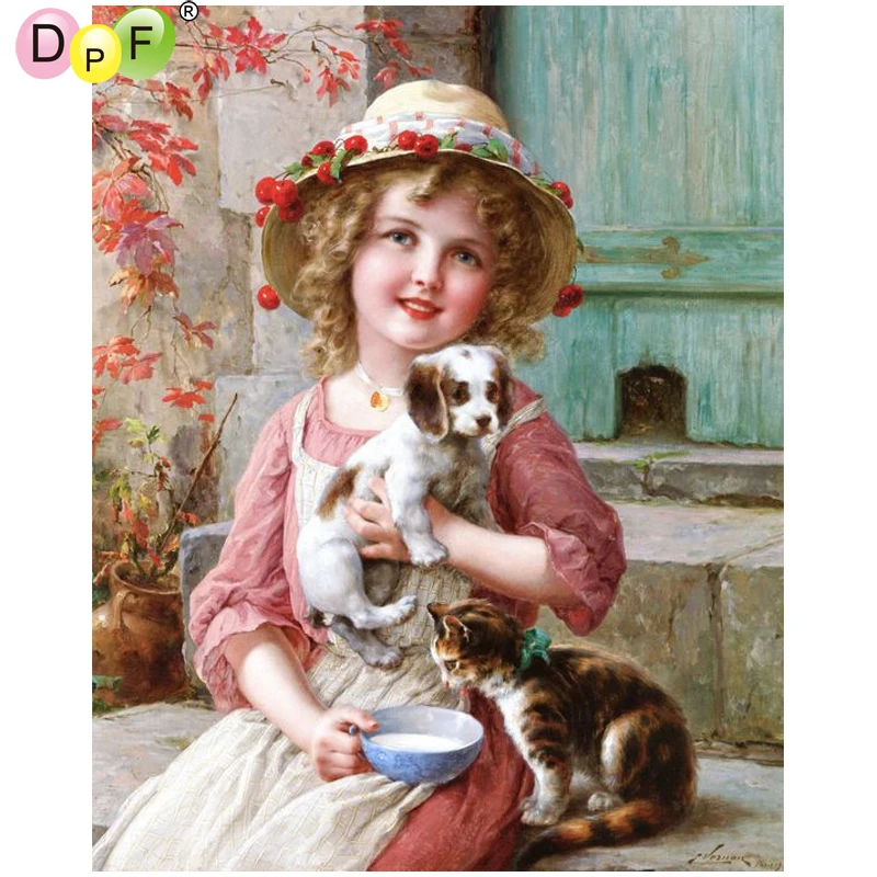 DPF DIY A girl and a cat 5D crafts needlework diamond mosaic square home decor diamond embroidery diamond painting cross stitch
DPF DIY A girl and a cat 5D crafts needlework diamond mosaic square home decor diamond embroidery diamond painting cross stitch