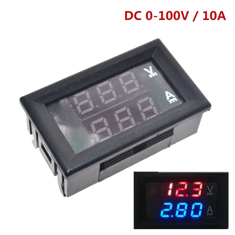 DC 0-100V 10A Digital Voltmeter Ammeter Dual Display Voltage Detector Current Meter Panel Amp Volt Gauge 0.28" Red Blue LED
DC 0-100V 10A Digital Voltmeter Ammeter Dual Display Voltage Detector Current Meter Panel Amp Volt Gauge 0.28" Red Blue LED