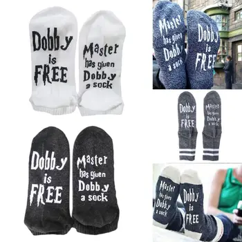 

Unisex Thicken Long/Short Ankle Socks Cotton Knitted Funny Letters Sewn On Sole Contrast Color Striped Winter Warmer Home Floor