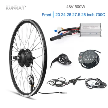 KUNRAY 48V 500W Motor Wheel 20" 26" Electric Bike Conversion Kit Bike Engine KT BLDC Controller LED Thumb Throttle Front Wheel
KUNRAY 48V 500W Motor Wheel 20" 26" Electric Bike Conversion Kit Bike Engine KT BLDC Controller LED Thumb Throttle Front Wheel