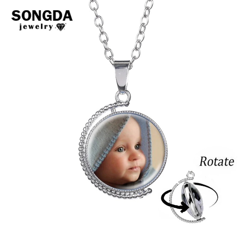 SONGDA New Personalized Custom Photo Rotatable Double-sided Pendant Necklace Family Member/Your Name/Fashion Logo Custom Jewelry
SONGDA New Personalized Custom Photo Rotatable Double-sided Pendant Necklace Family Member/Your Name/Fashion Logo Custom Jewelry