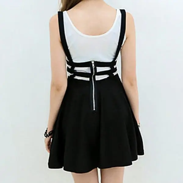 2017 New Retro Women Hollow Mini Skirt Cute Suspender Clothes Straps High Waist Skirts Black Blue
2017 New Retro Women Hollow Mini Skirt Cute Suspender Clothes Straps High Waist Skirts Black Blue