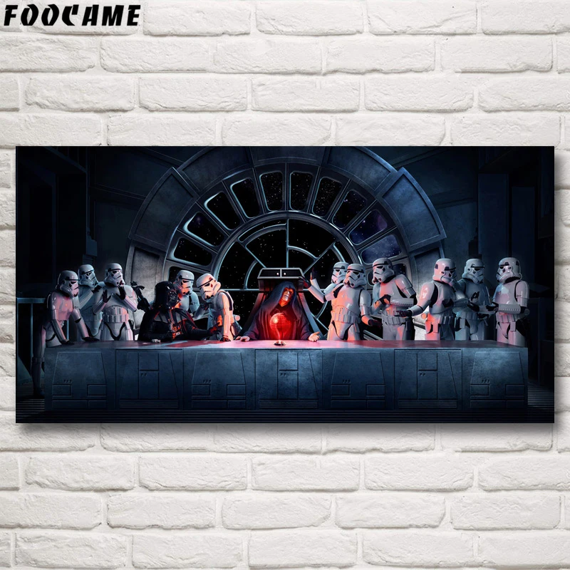 FOOCAME Star Wars Movie Poster Darth Vader Emperor The Last Supper Silk Painting Wall Art Prints Decoration Pictures Living Room
FOOCAME Star Wars Movie Poster Darth Vader Emperor The Last Supper Silk Painting Wall Art Prints Decoration Pictures Living Room