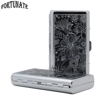 New Unique Black Flowers Pattern Creative Slim Cigarette Case Women Lengthen Metal Fixture Pitillera Chicha Cigarrera Para Dama
New Unique Black Flowers Pattern Creative Slim Cigarette Case Women Lengthen Metal Fixture Pitillera Chicha Cigarrera Para Dama