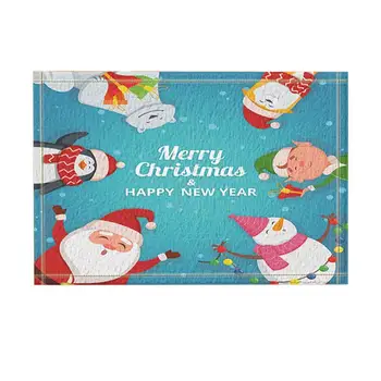 Kids Christmas Bath Curtain, Xmas Santa Claus with Snowman and Animals in Circle Bath Rugs, Non-Slip Doormat
Kids Christmas Bath Curtain, Xmas Santa Claus with Snowman and Animals in Circle Bath Rugs, Non-Slip Doormat