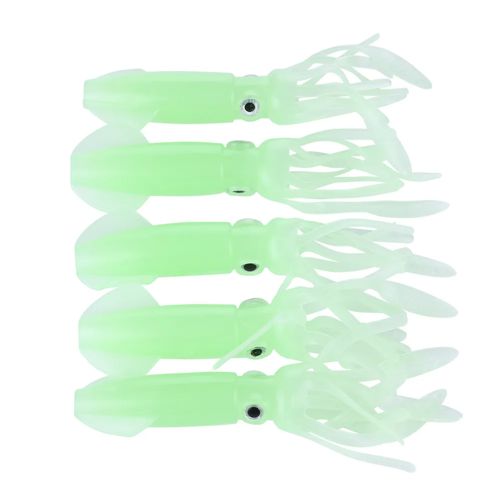 5PCS bag Lure Squid luminous 10cm 8g High quality silicone fishing lures crank carp artificial soft bait for sea fishing
5PCS bag Lure Squid luminous 10cm 8g High quality silicone fishing lures crank carp artificial soft bait for sea fishing