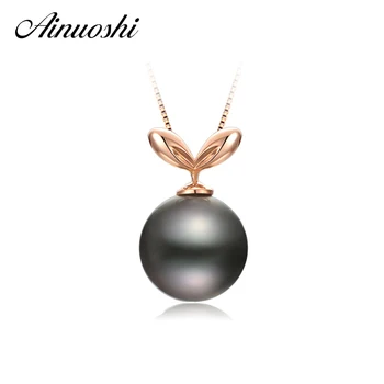 AINUOSHI 925 Sterling Silver Yellow Gold Color Seedling Necklace Pendants 10mm Round Black Cultured Pearl Tahiti Women Pendants
AINUOSHI 925 Sterling Silver Yellow Gold Color Seedling Necklace Pendants 10mm Round Black Cultured Pearl Tahiti Women Pendants