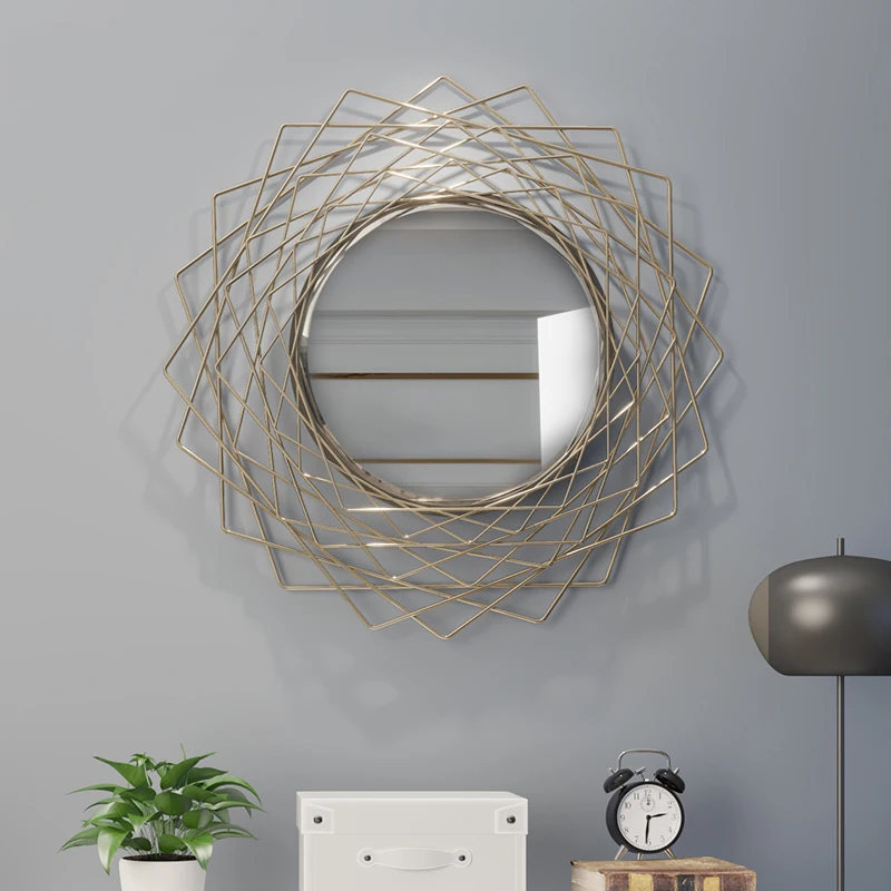Modern Wrought Iron Decorative Mirror Wall Mural Ornaments Home Livingroom Wall Hanging Accessories Hotel Culb 3D Wall Sticker
Modern Wrought Iron Decorative Mirror Wall Mural Ornaments Home Livingroom Wall Hanging Accessories Hotel Culb 3D Wall Sticker
