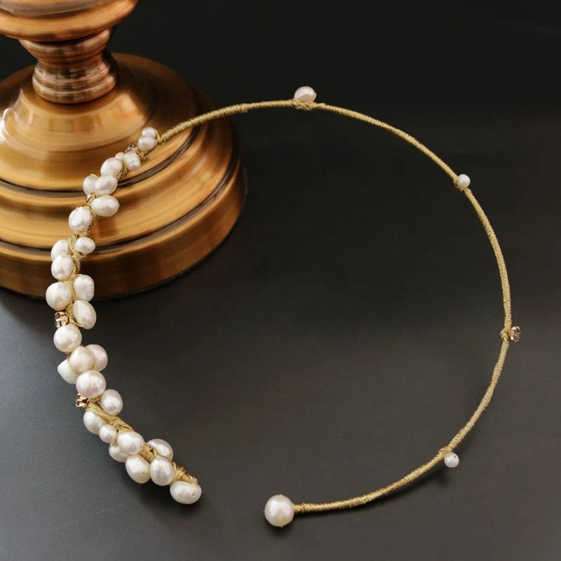 FENASY Handmade Freely adjustable geometric DIY Irregular Baroque Natural Freshwater Pearl Collar Torques Necklace for women
FENASY Handmade Freely adjustable geometric DIY Irregular Baroque Natural Freshwater Pearl Collar Torques Necklace for women