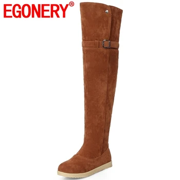 EGONERY 2019 newest winter plush warm flock concise casual women shoes flat with round toe slip-on over knee boots size 33-43
EGONERY 2019 newest winter plush warm flock concise casual women shoes flat with round toe slip-on over knee boots size 33-43